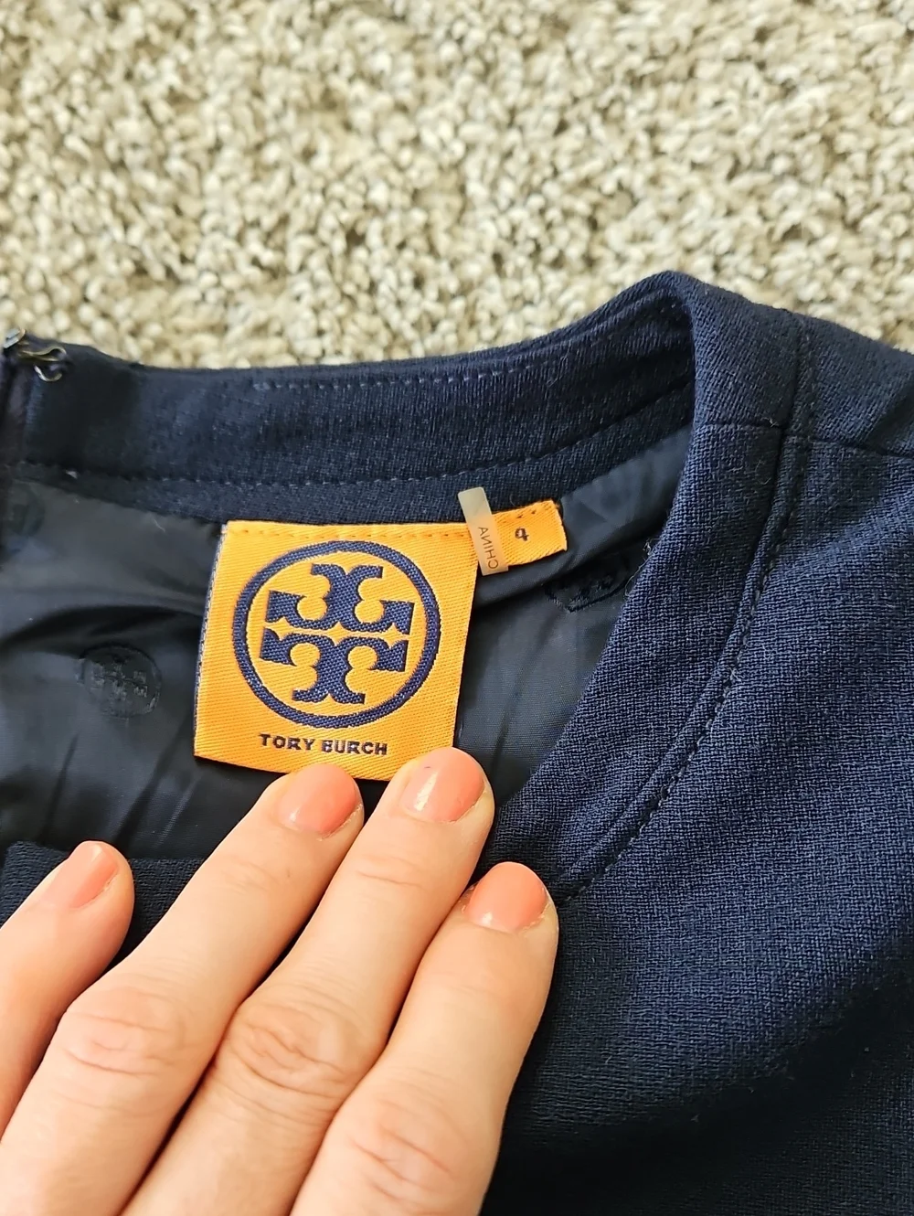 Tory Burch Mini Dress Navy Preppy 4